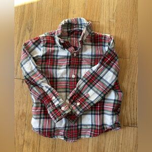 Janie and Jack Plaid Button-Up Shirt